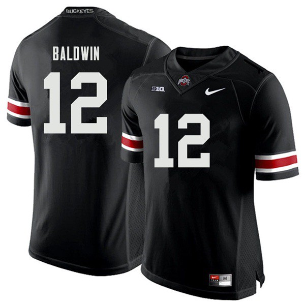 Ohio State Buckeyes #12 Matthew Baldwin Men Stitched Jersey Black
